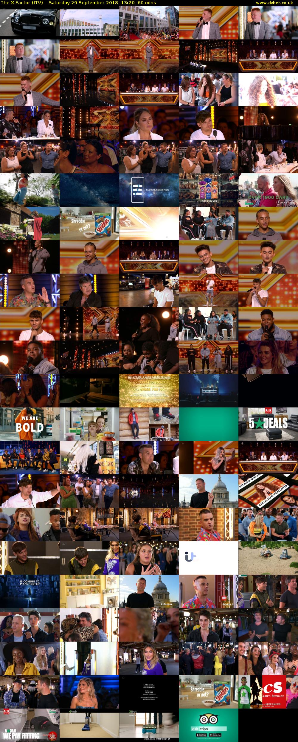 The X Factor (ITV) Saturday 29 September 2018 13:20 - 14:20