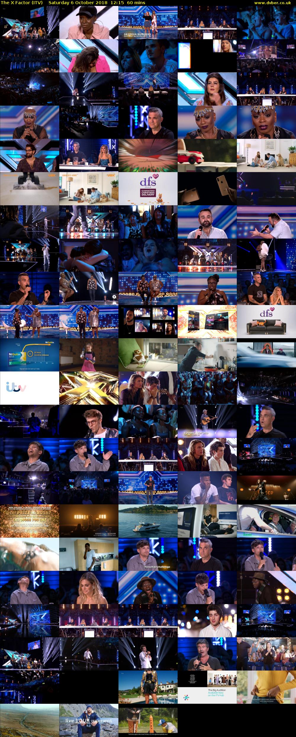 The X Factor (ITV) Saturday 6 October 2018 12:15 - 13:15