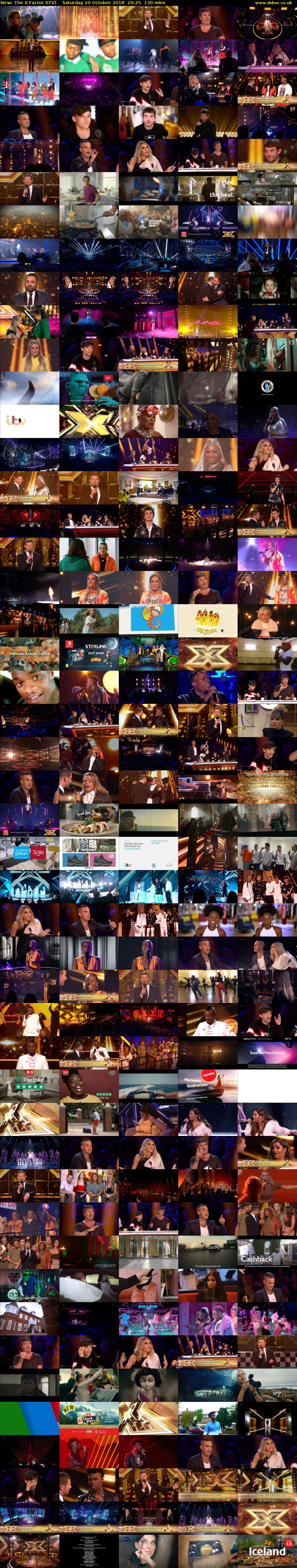 The X Factor (ITV) Saturday 20 October 2018 20:25 - 22:35