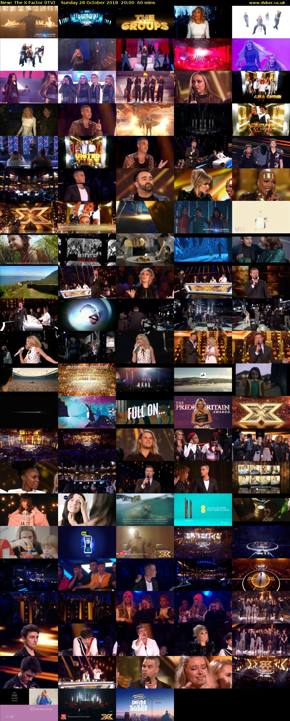 The X Factor (ITV) Sunday 28 October 2018 20:00 - 21:00