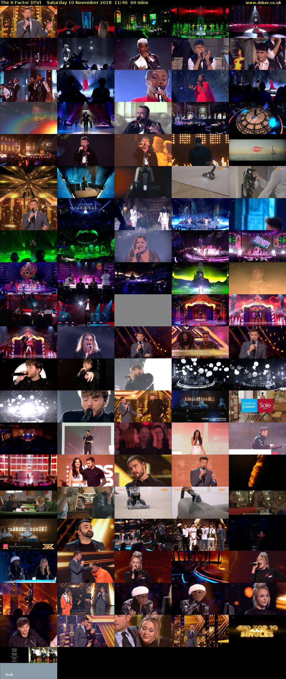 The X Factor (ITV) Saturday 10 November 2018 11:40 - 12:40