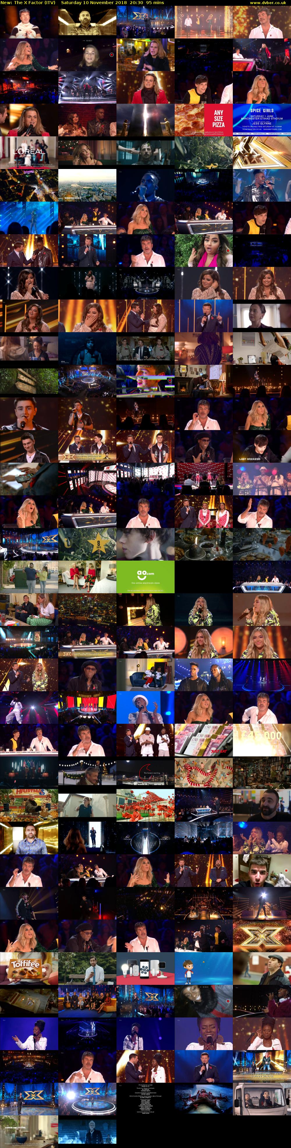 The X Factor (ITV) Saturday 10 November 2018 20:30 - 22:05