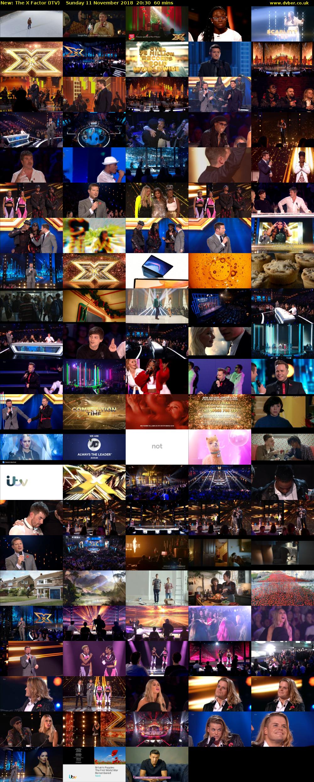 The X Factor (ITV) Sunday 11 November 2018 20:30 - 21:30