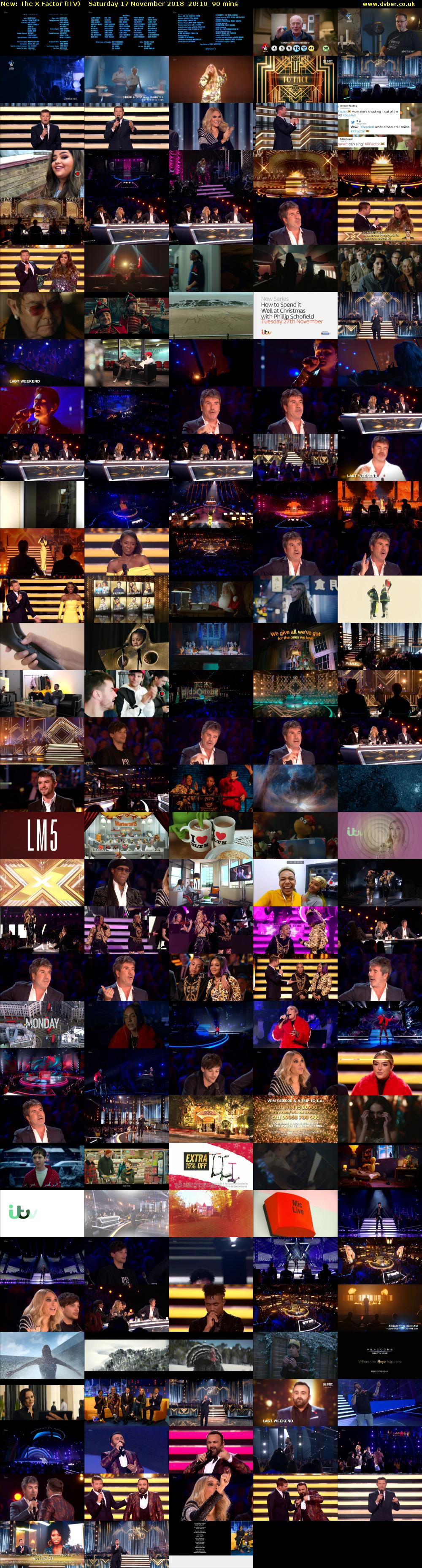The X Factor (ITV) Saturday 17 November 2018 20:10 - 21:40