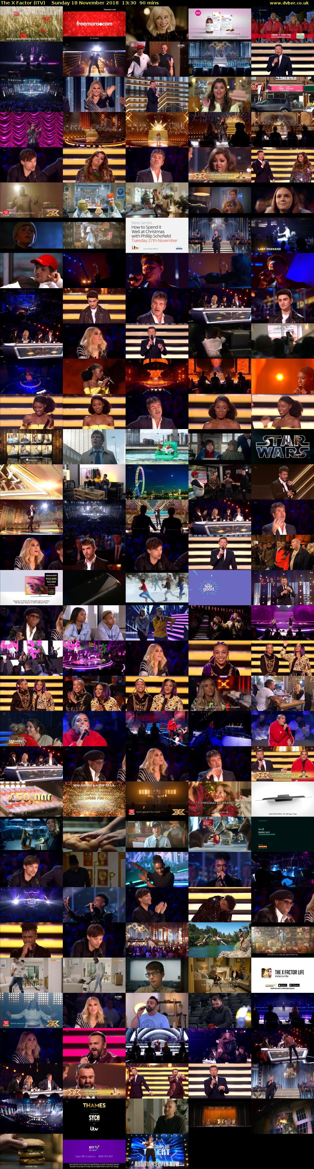 The X Factor (ITV) Sunday 18 November 2018 13:30 - 15:00