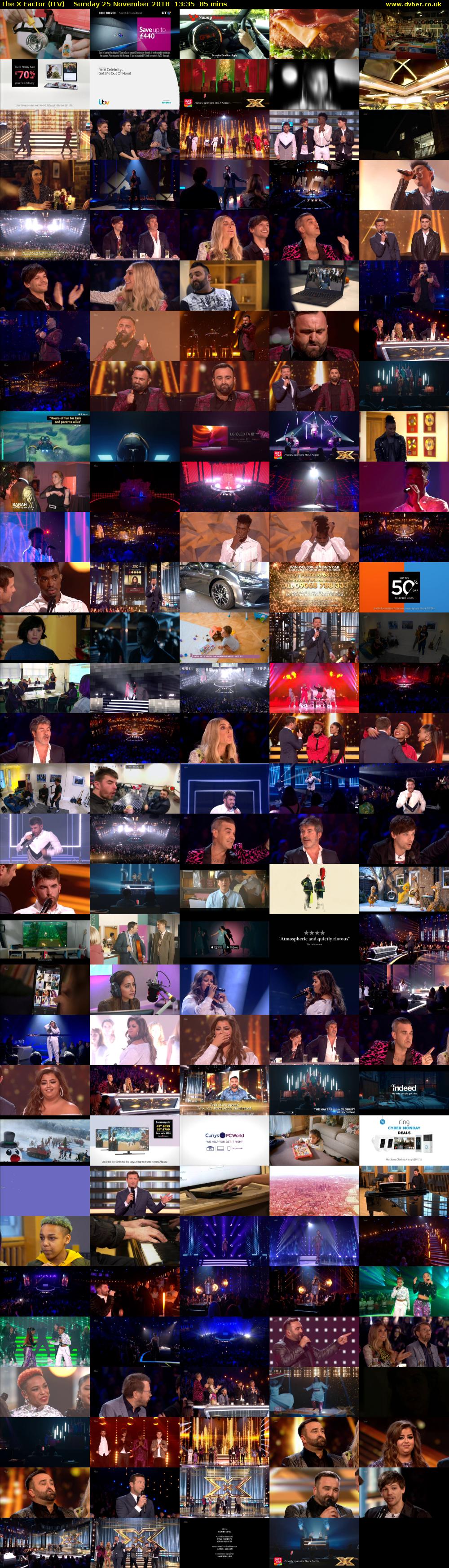 The X Factor (ITV) Sunday 25 November 2018 13:35 - 15:00