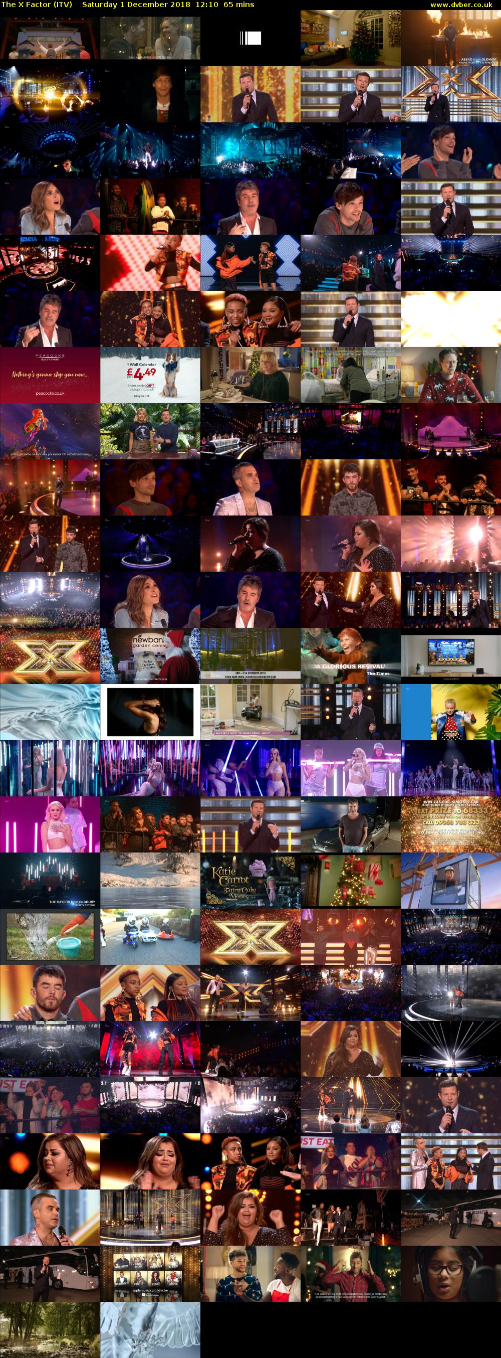 The X Factor (ITV) Saturday 1 December 2018 12:10 - 13:15