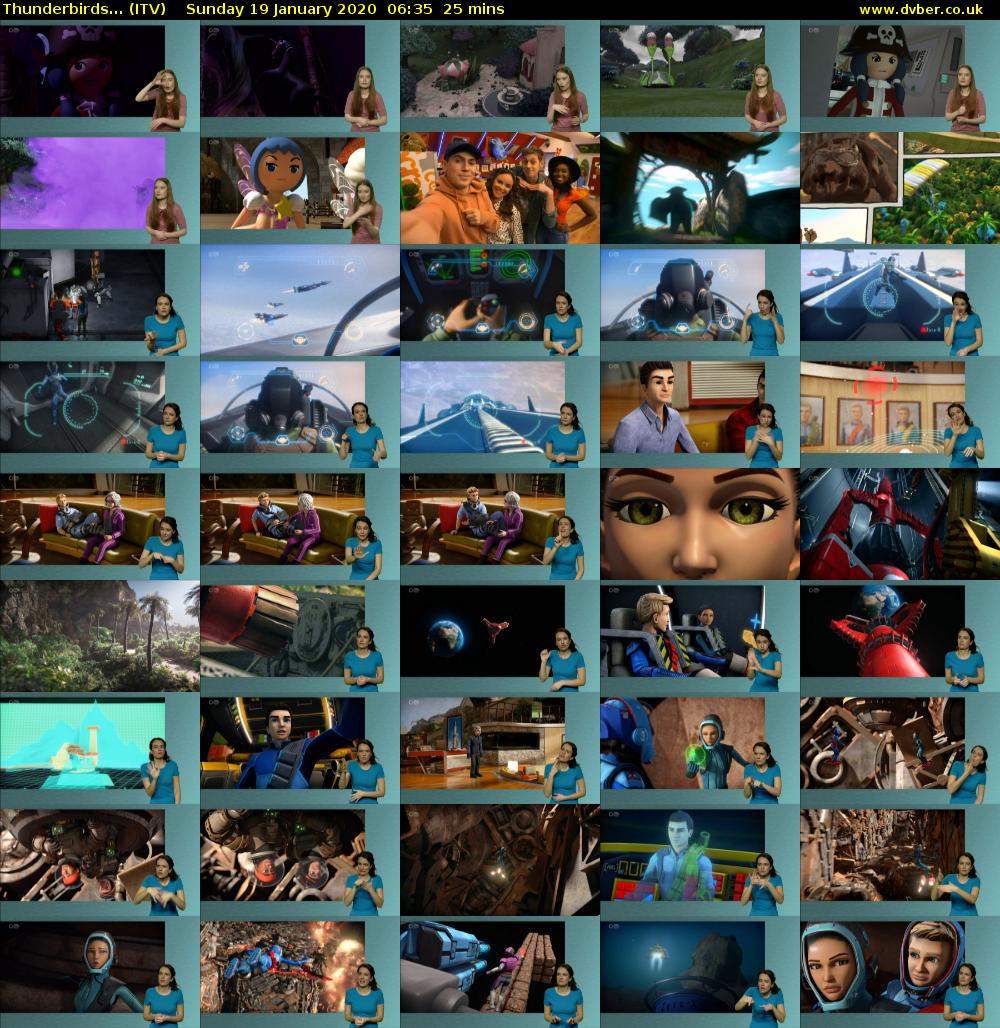 Thunderbirds... (ITV) Sunday 19 January 2020 06:35 - 07:00