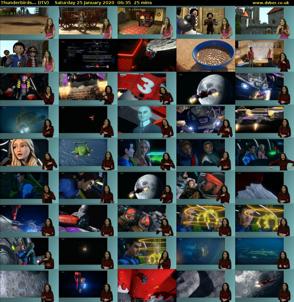 Thunderbirds... (ITV) Saturday 25 January 2020 06:35 - 07:00