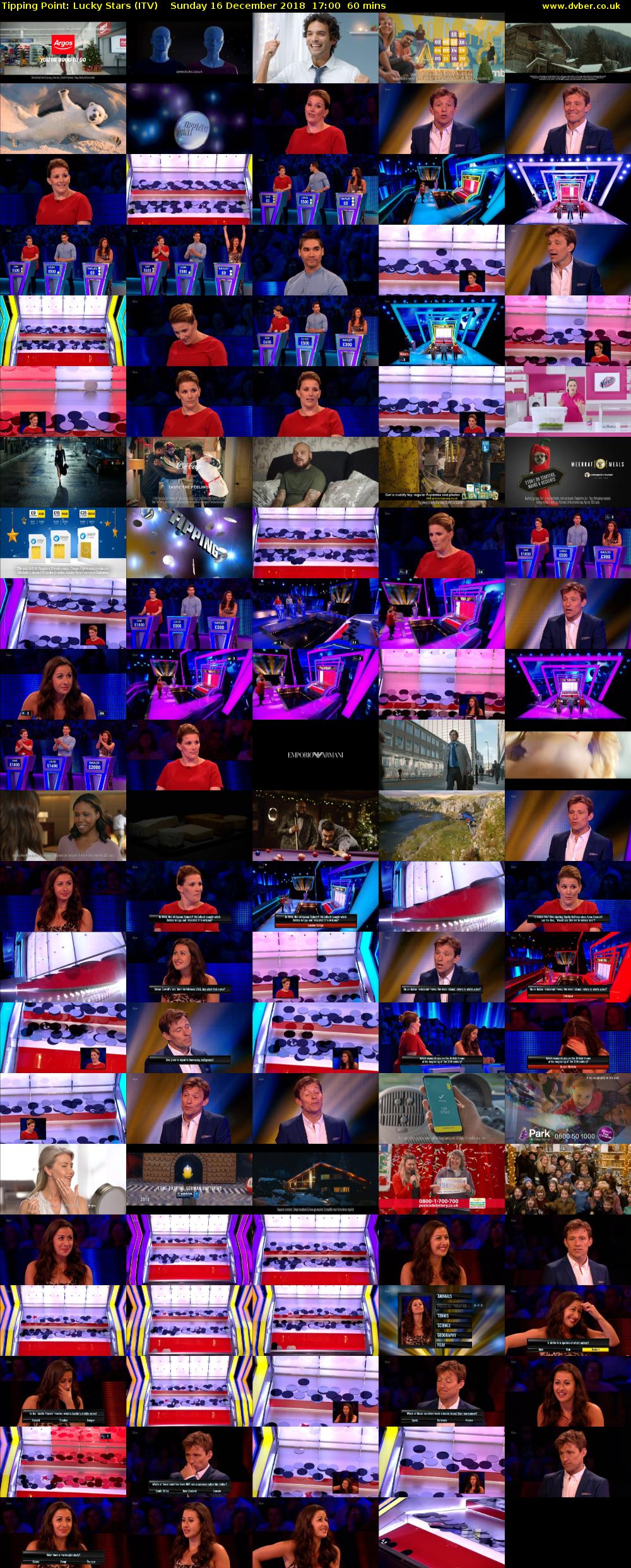 Tipping Point: Lucky Stars (ITV) Sunday 16 December 2018 17:00 - 18:00