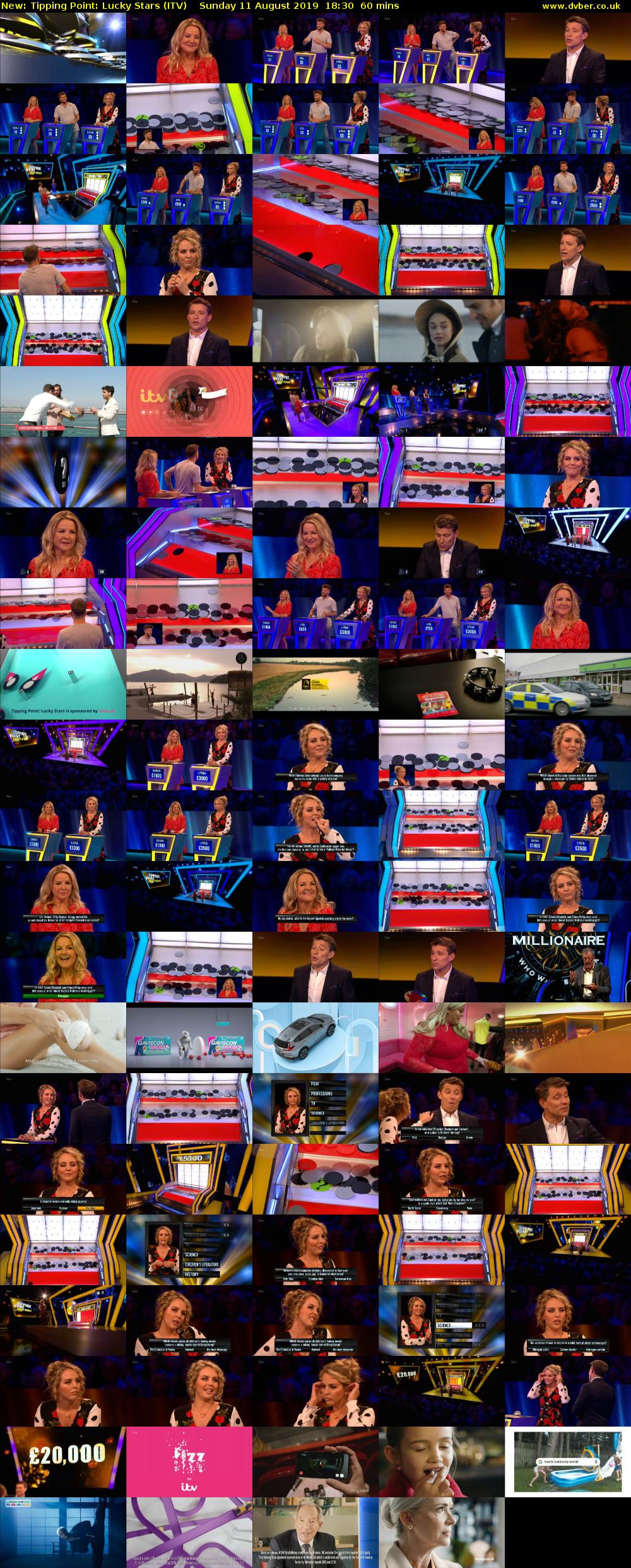Tipping Point: Lucky Stars (ITV) Sunday 11 August 2019 18:30 - 19:30