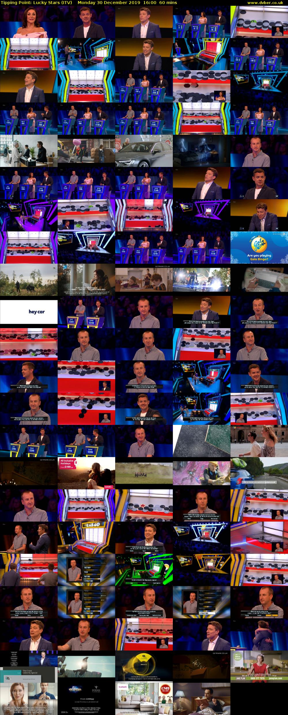 Tipping Point: Lucky Stars (ITV) Monday 30 December 2019 16:00 - 17:00