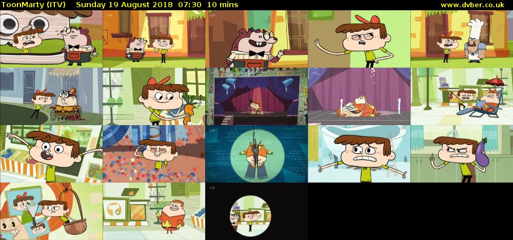 ToonMarty (ITV) Sunday 19 August 2018 07:30 - 07:40