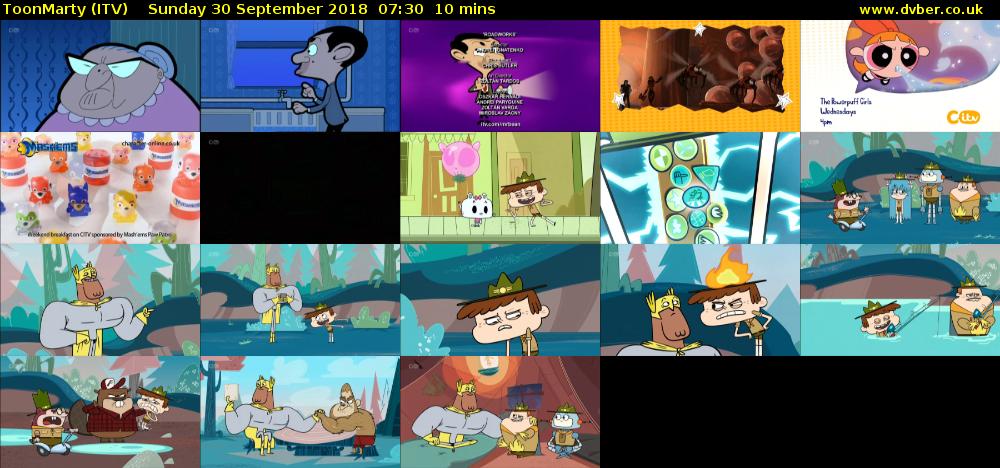 ToonMarty (ITV) Sunday 30 September 2018 07:30 - 07:40