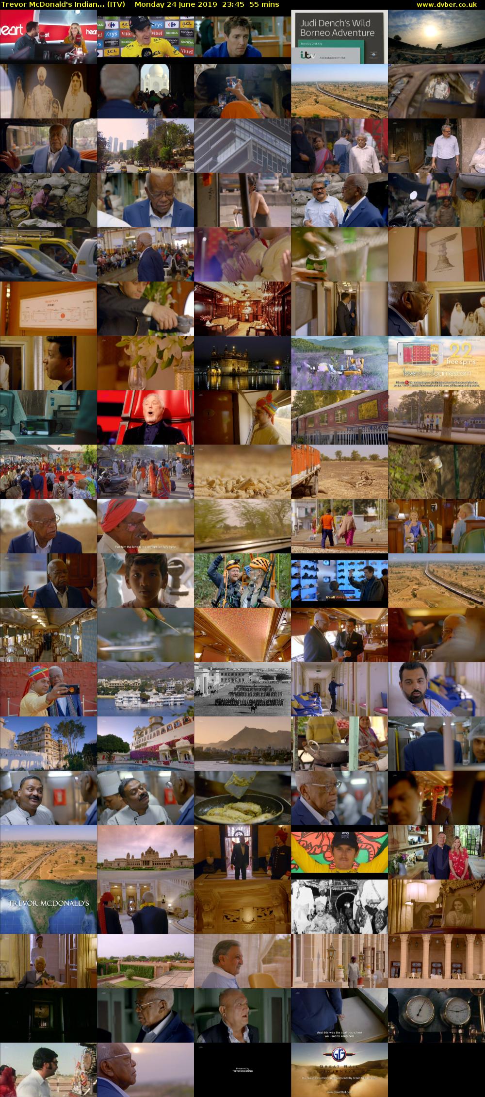 Trevor McDonald's Indian... (ITV) Monday 24 June 2019 23:45 - 00:40
