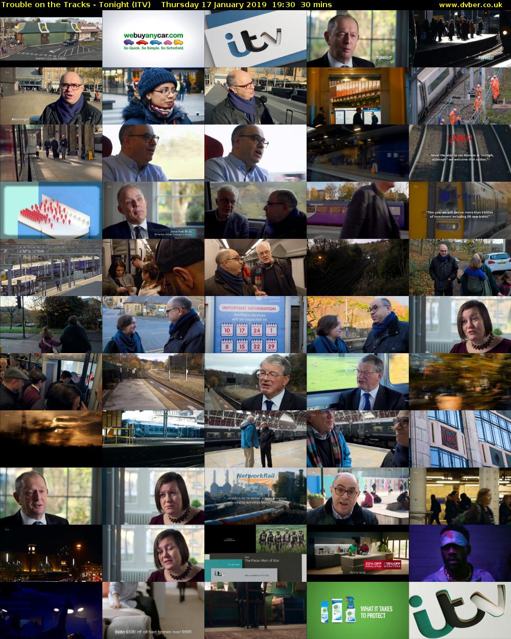Trouble on the Tracks - Tonight (ITV) Thursday 17 January 2019 19:30 - 20:00