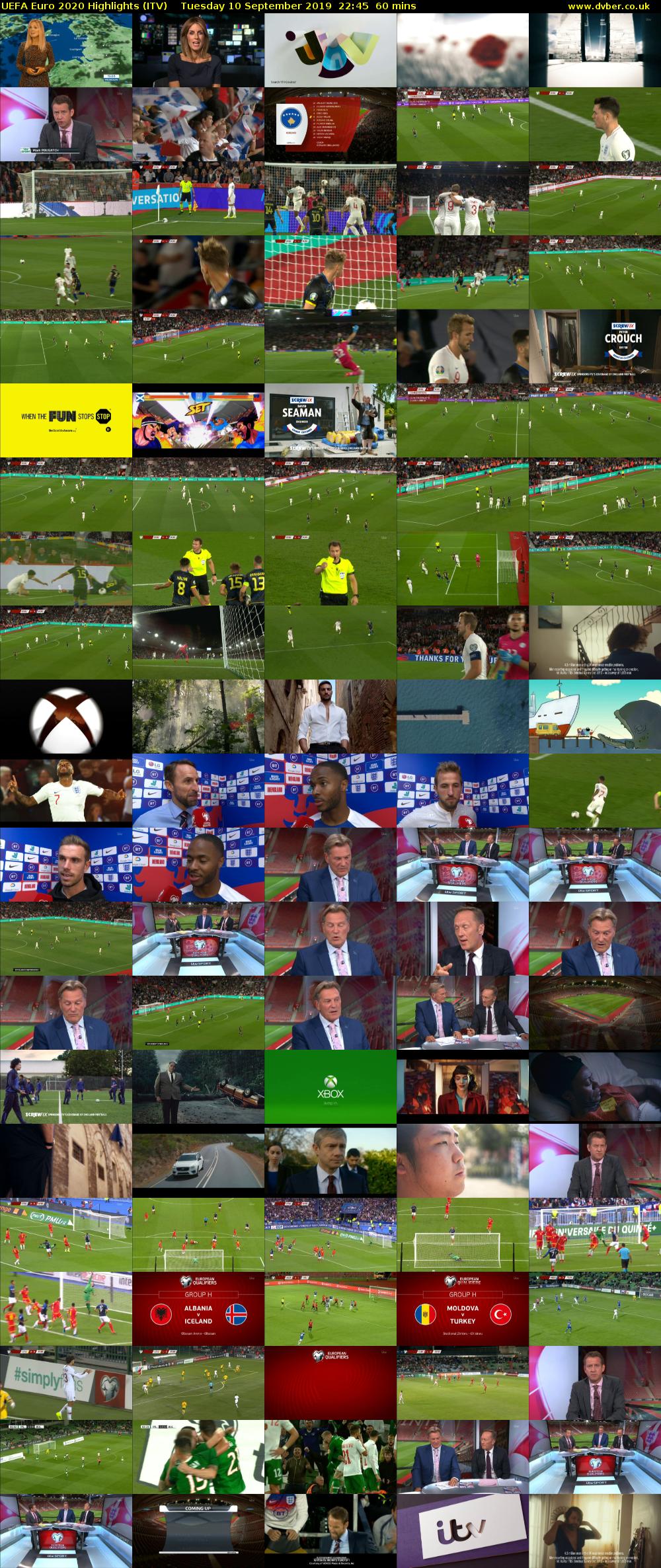 UEFA Euro 2020 Highlights (ITV) Tuesday 10 September 2019 22:45 - 23:45