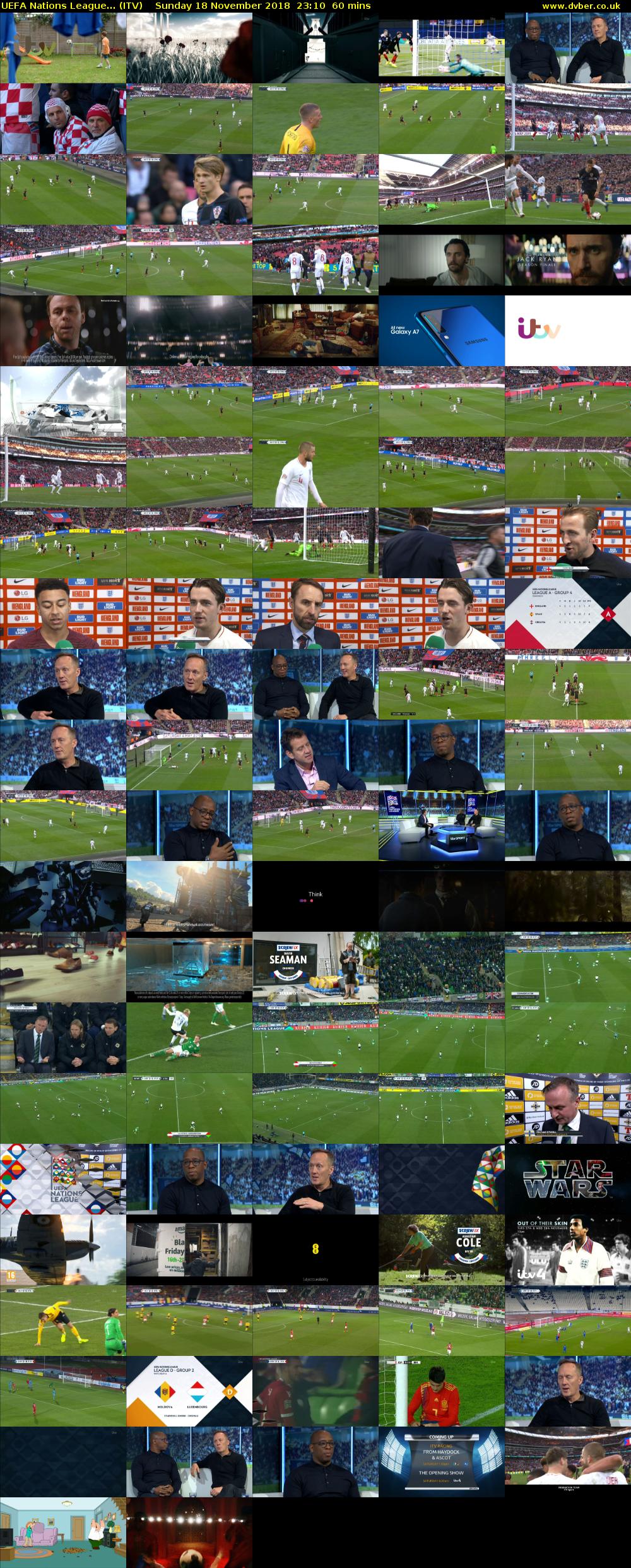 UEFA Nations League... (ITV) Sunday 18 November 2018 23:10 - 00:10