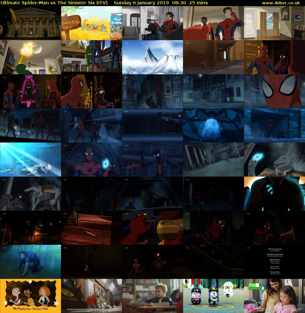 Ultimate Spider-Man vs The Sinister Six (ITV) Sunday 6 January 2019 08:30 - 08:55