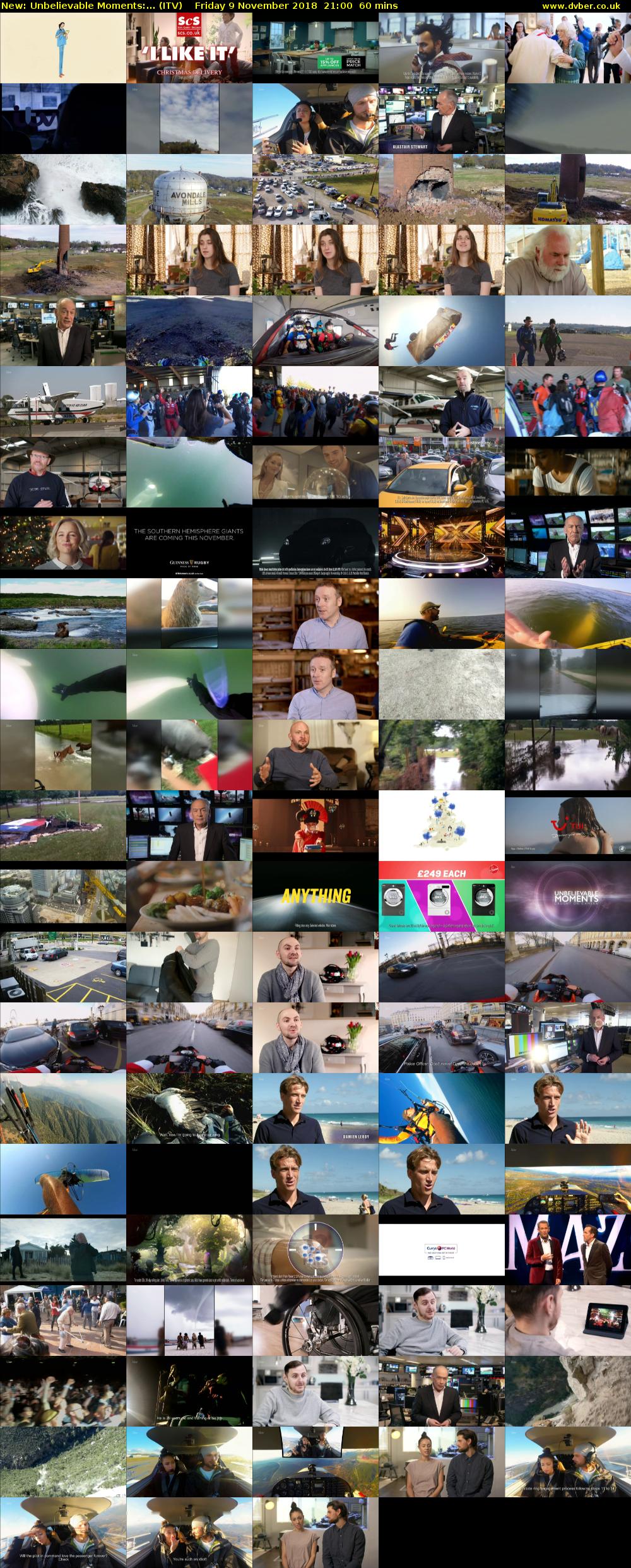 Unbelievable Moments:... (ITV) Friday 9 November 2018 21:00 - 22:00
