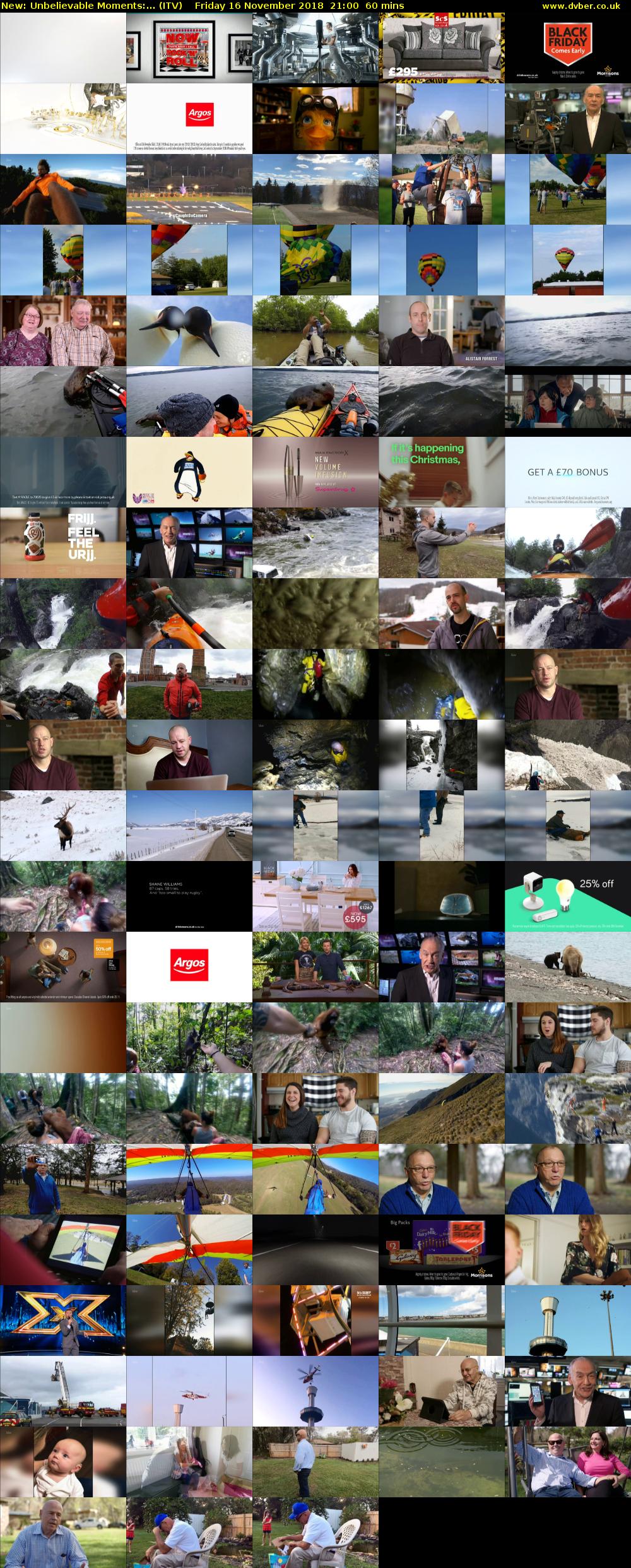Unbelievable Moments:... (ITV) Friday 16 November 2018 21:00 - 22:00