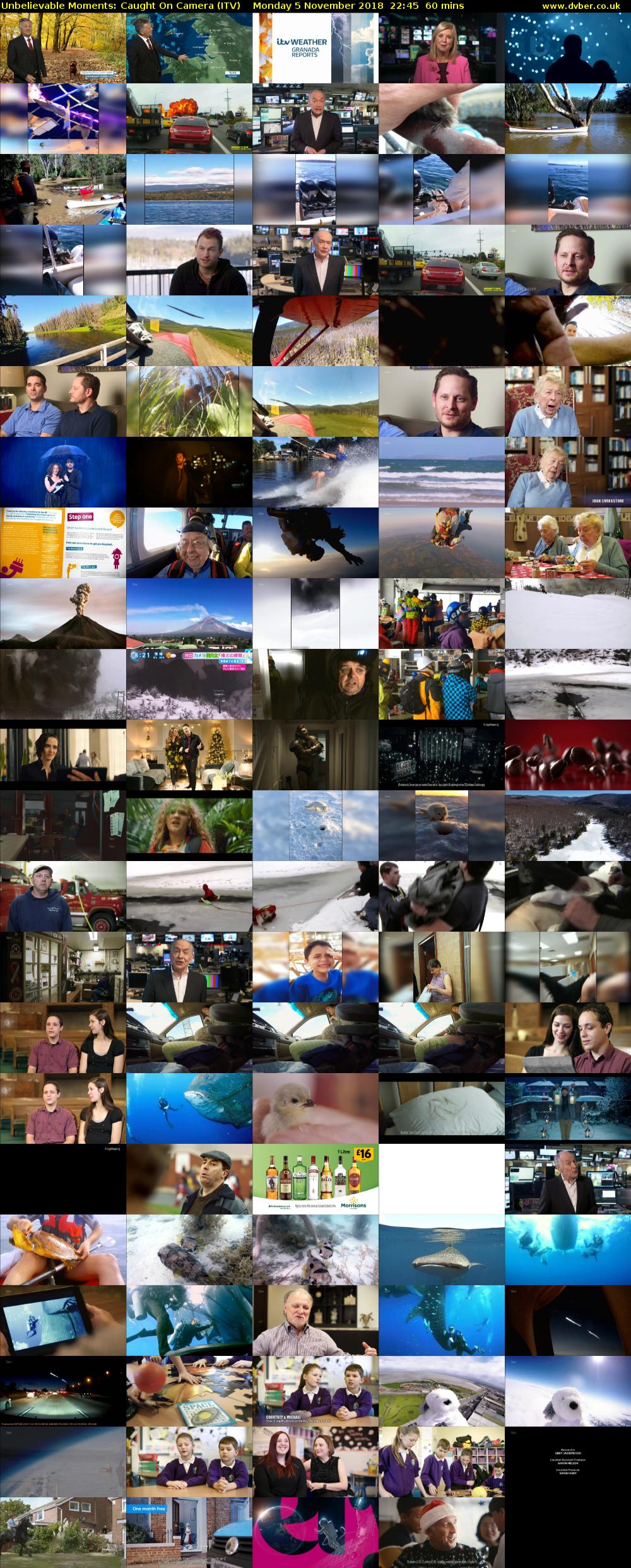 Unbelievable Moments: Caught On Camera (ITV) Monday 5 November 2018 22:45 - 23:45