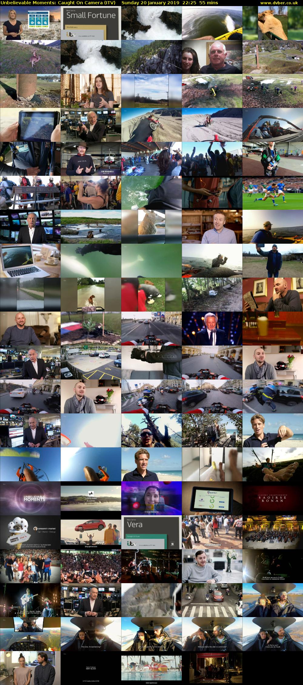 Unbelievable Moments: Caught On Camera (ITV) Sunday 20 January 2019 22:25 - 23:20