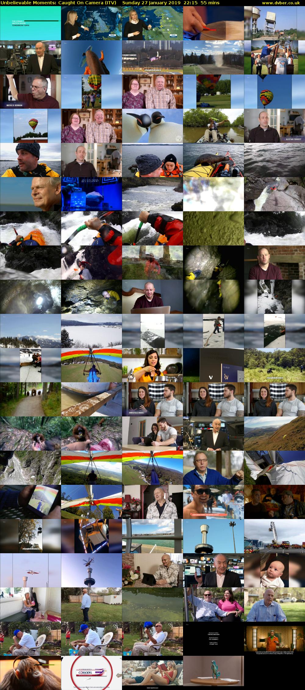 Unbelievable Moments: Caught On Camera (ITV) Sunday 27 January 2019 22:15 - 23:10