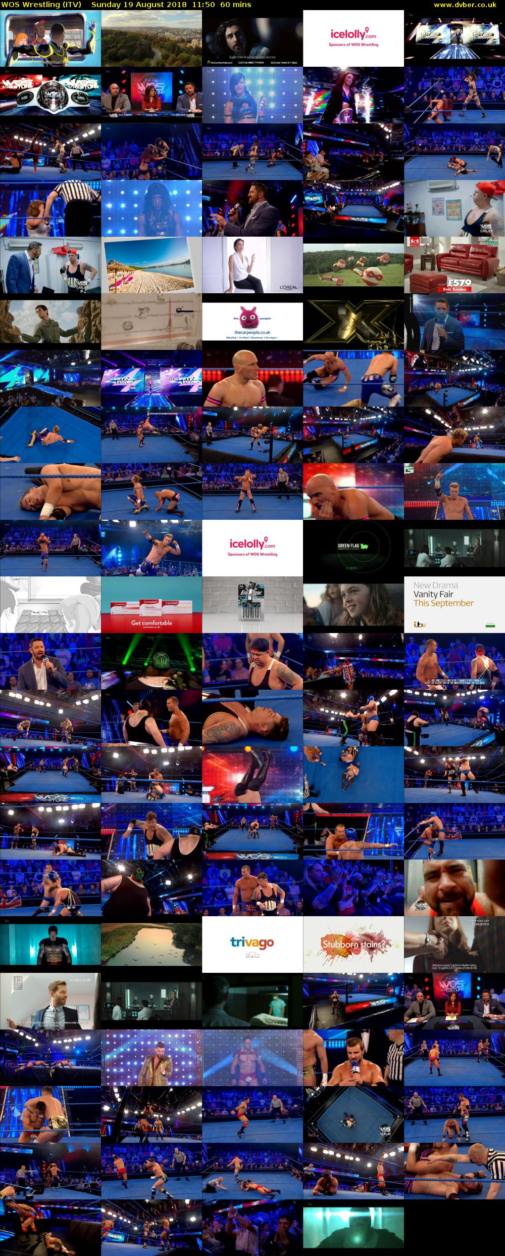 WOS Wrestling (ITV) Sunday 19 August 2018 11:50 - 12:50