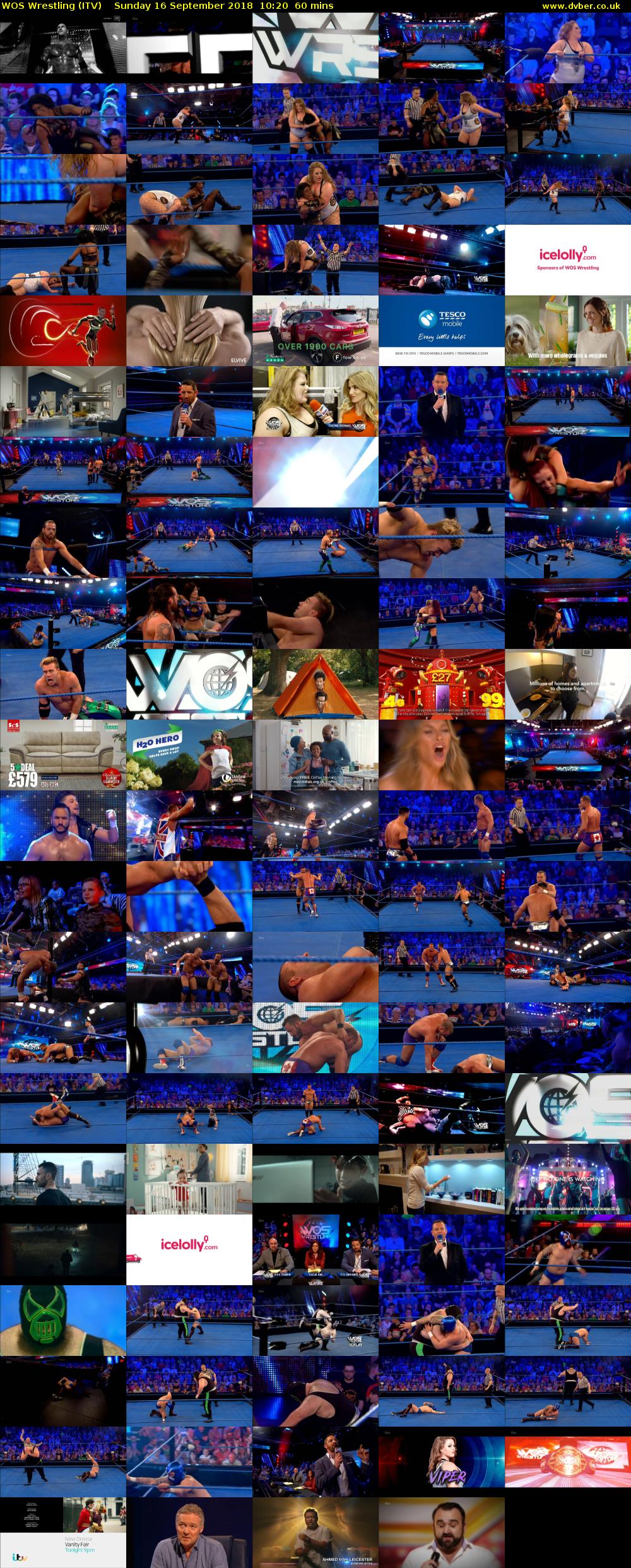 WOS Wrestling (ITV) Sunday 16 September 2018 10:20 - 11:20