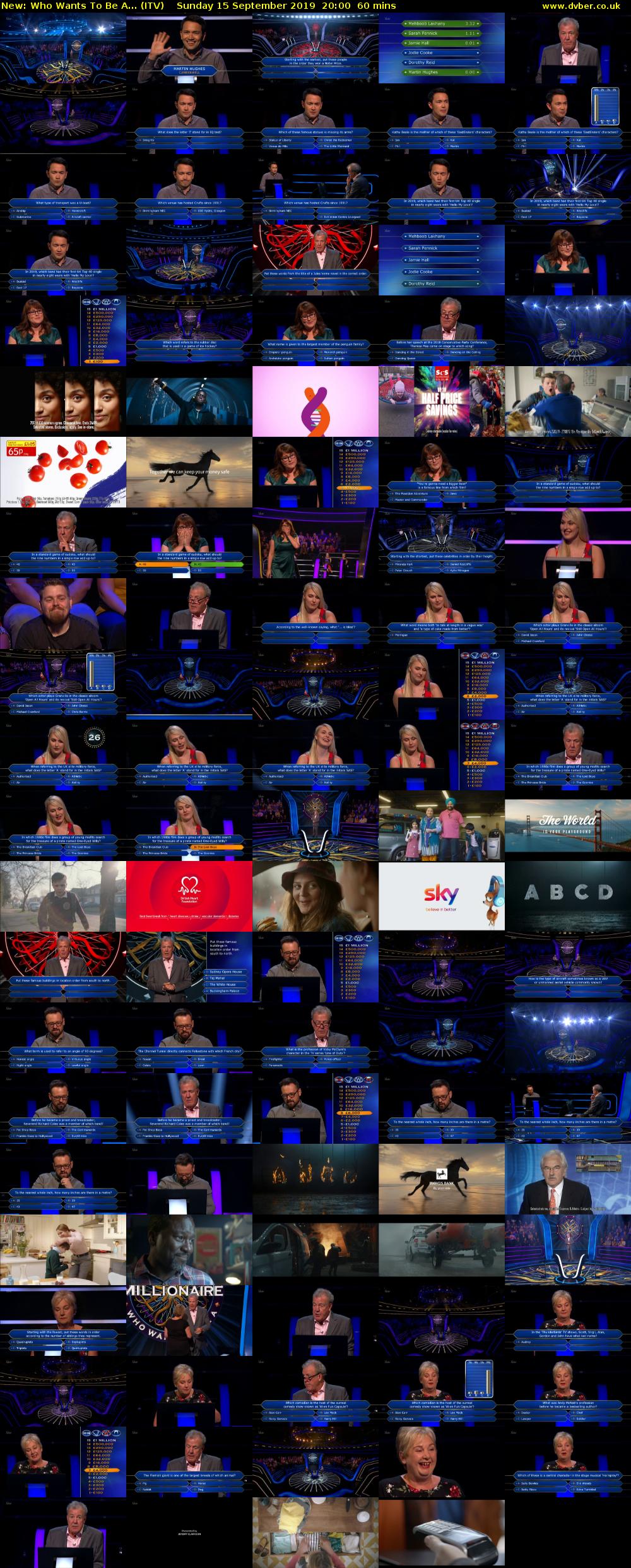 Who Wants To Be A... (ITV) Sunday 15 September 2019 20:00 - 21:00
