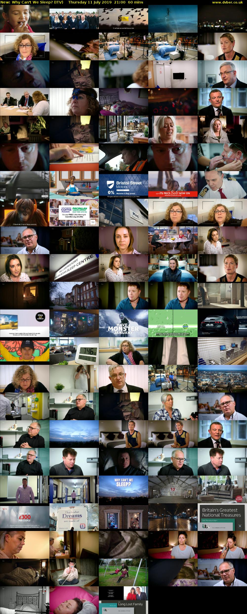 Why Can't We Sleep? (ITV) Thursday 11 July 2019 21:00 - 22:00