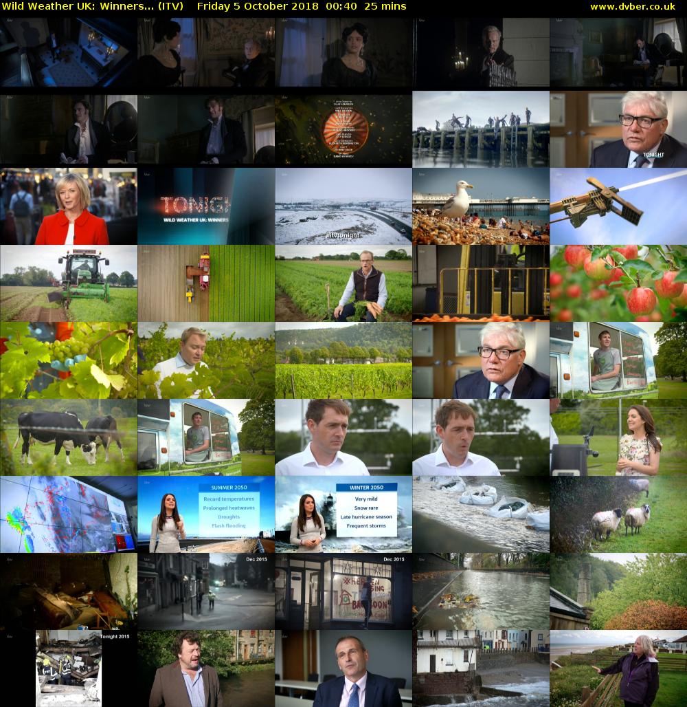 Wild Weather UK: Winners... (ITV) Friday 5 October 2018 00:40 - 01:05