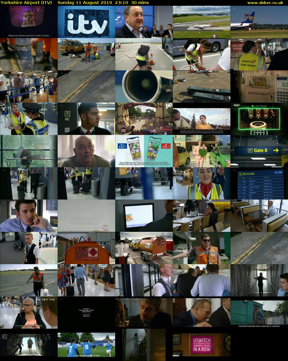 Yorkshire Airport (ITV) Sunday 11 August 2019 23:10 - 23:40