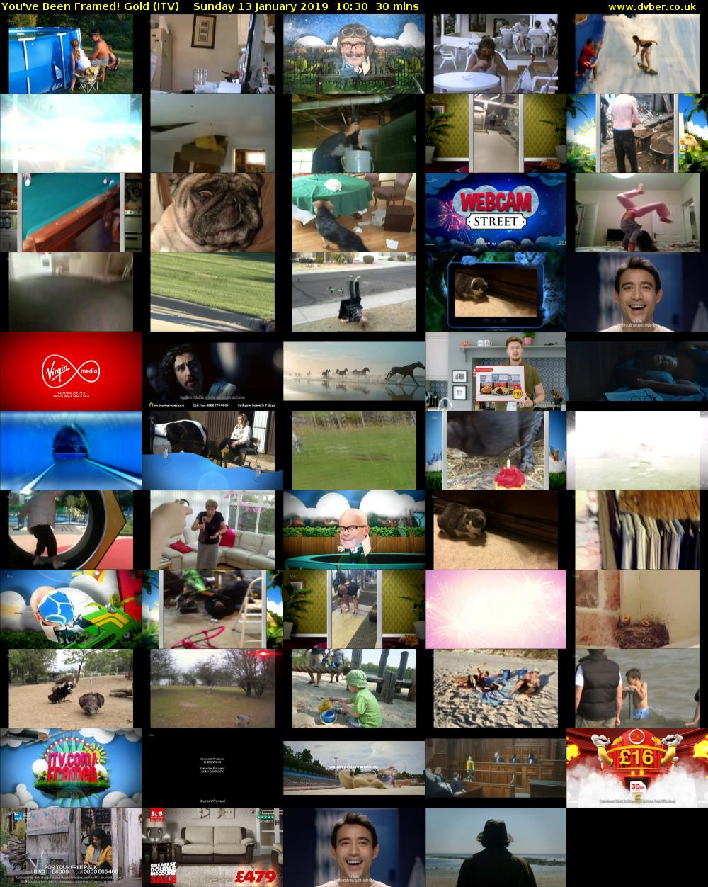 You've Been Framed! Gold (ITV) Sunday 13 January 2019 10:30 - 11:00