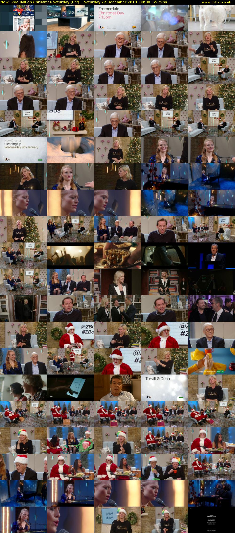 Zoe Ball on Christmas Saturday (ITV) Saturday 22 December 2018 08:30 - 09:25