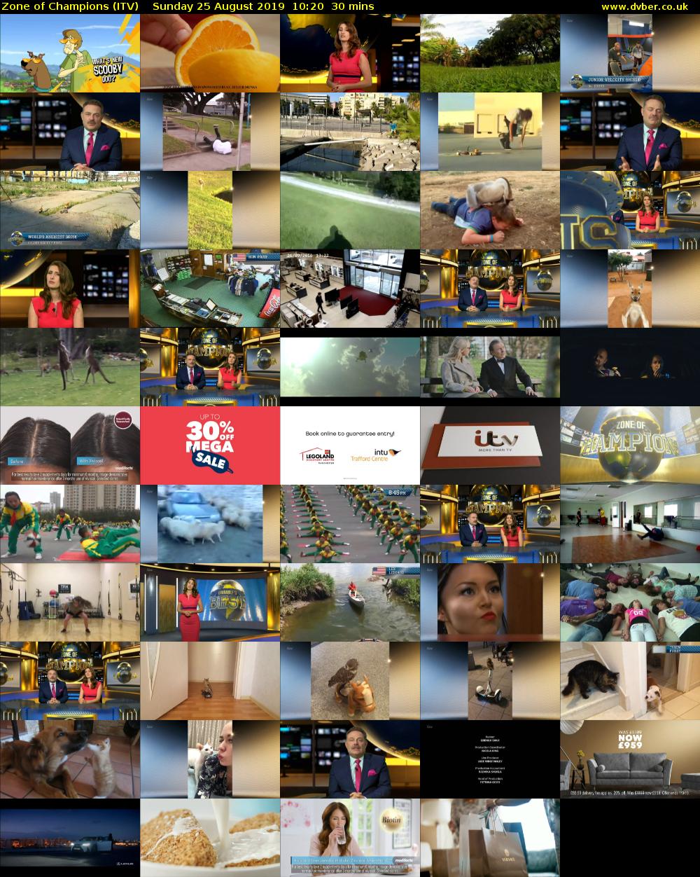 Zone of Champions (ITV) Sunday 25 August 2019 10:20 - 10:50