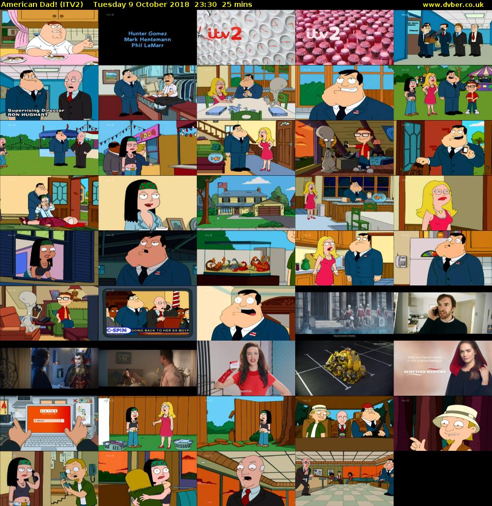 American Dad! (ITV2) Tuesday 9 October 2018 23:30 - 23:55