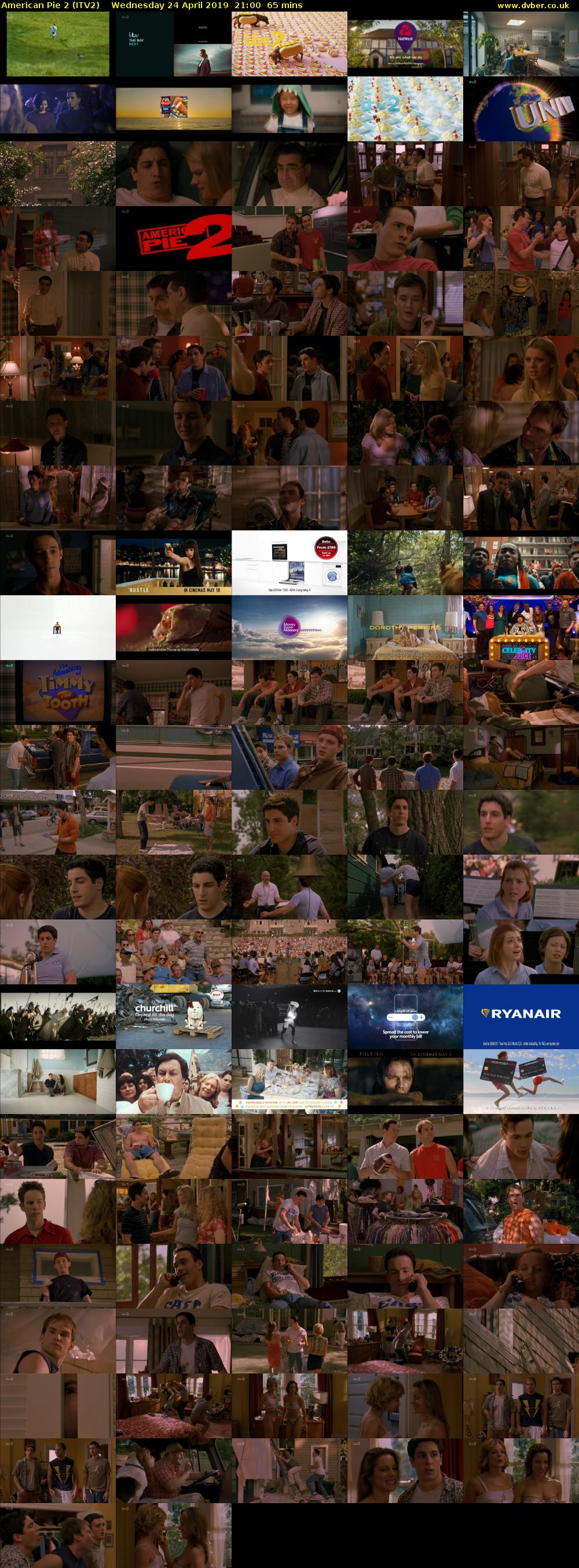 American Pie 2 (ITV2) Wednesday 24 April 2019 21:00 - 22:05