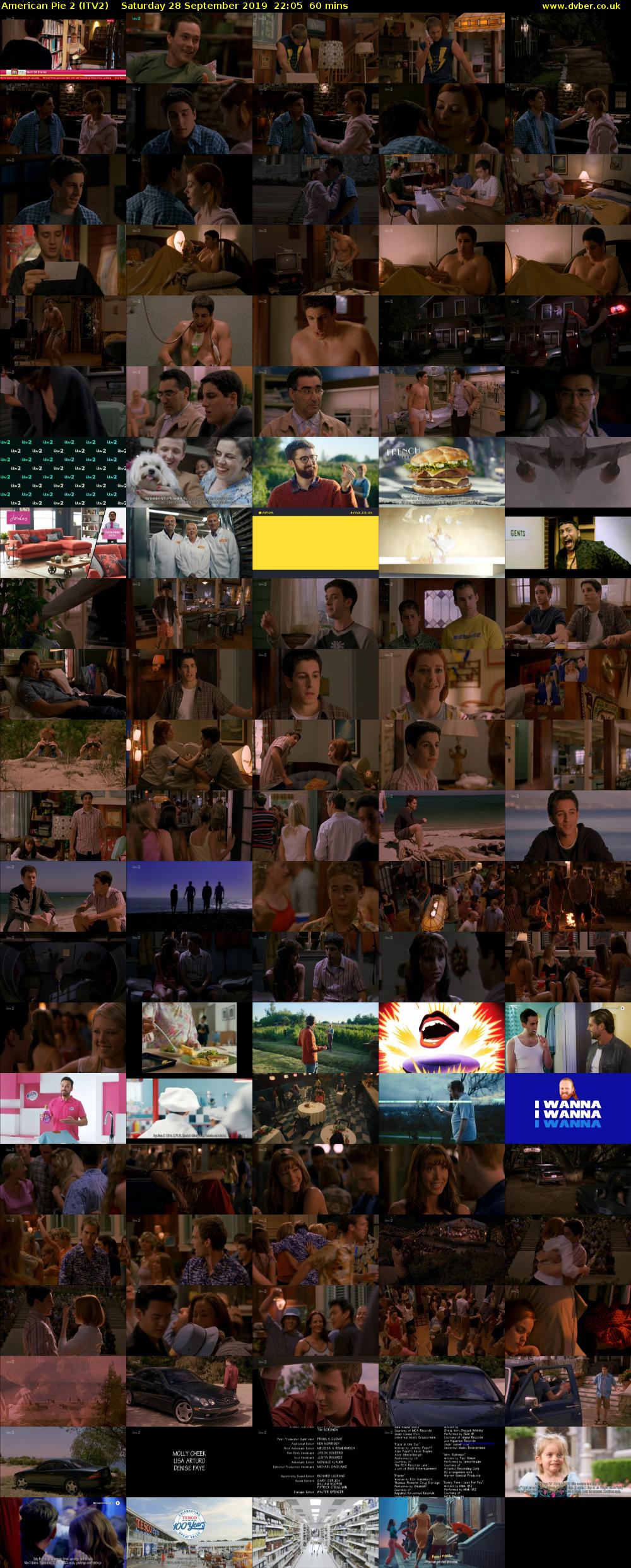 American Pie 2 (ITV2) Saturday 28 September 2019 22:05 - 23:05