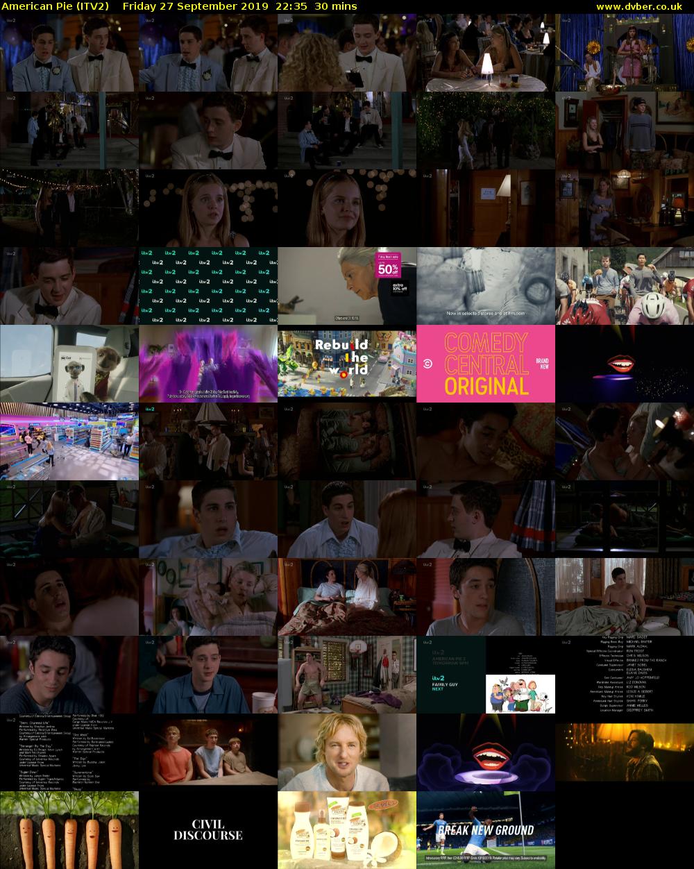 American Pie (ITV2) Friday 27 September 2019 22:35 - 23:05