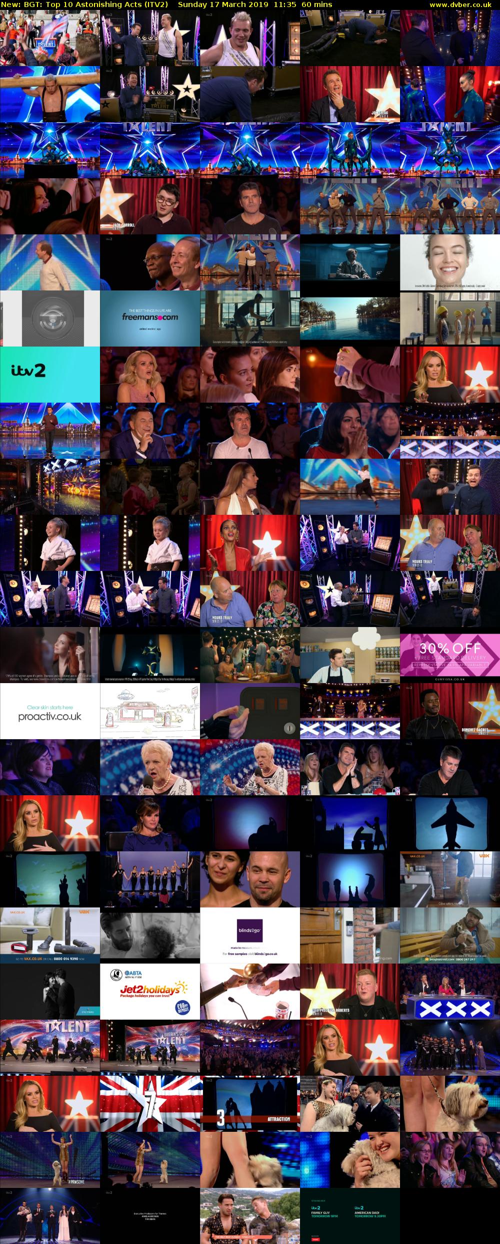 BGT: Top 10 Astonishing Acts (ITV2) Sunday 17 March 2019 11:35 - 12:35