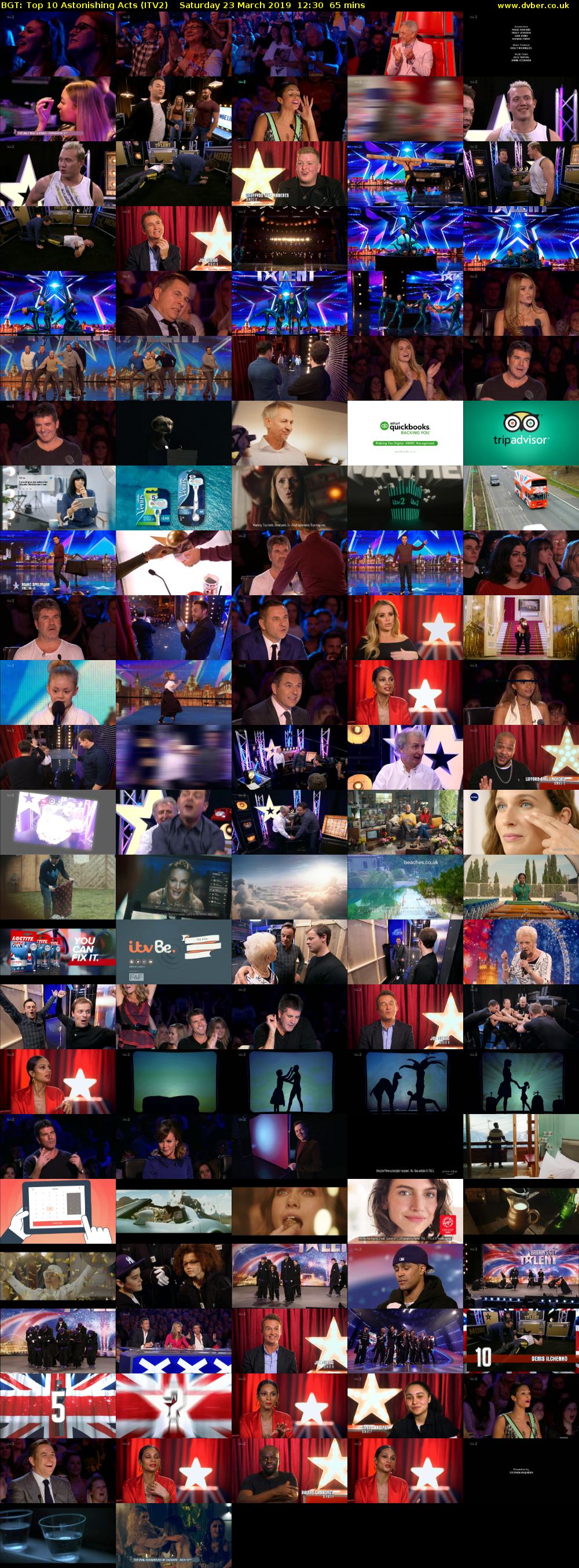 BGT: Top 10 Astonishing Acts (ITV2) Saturday 23 March 2019 12:30 - 13:35