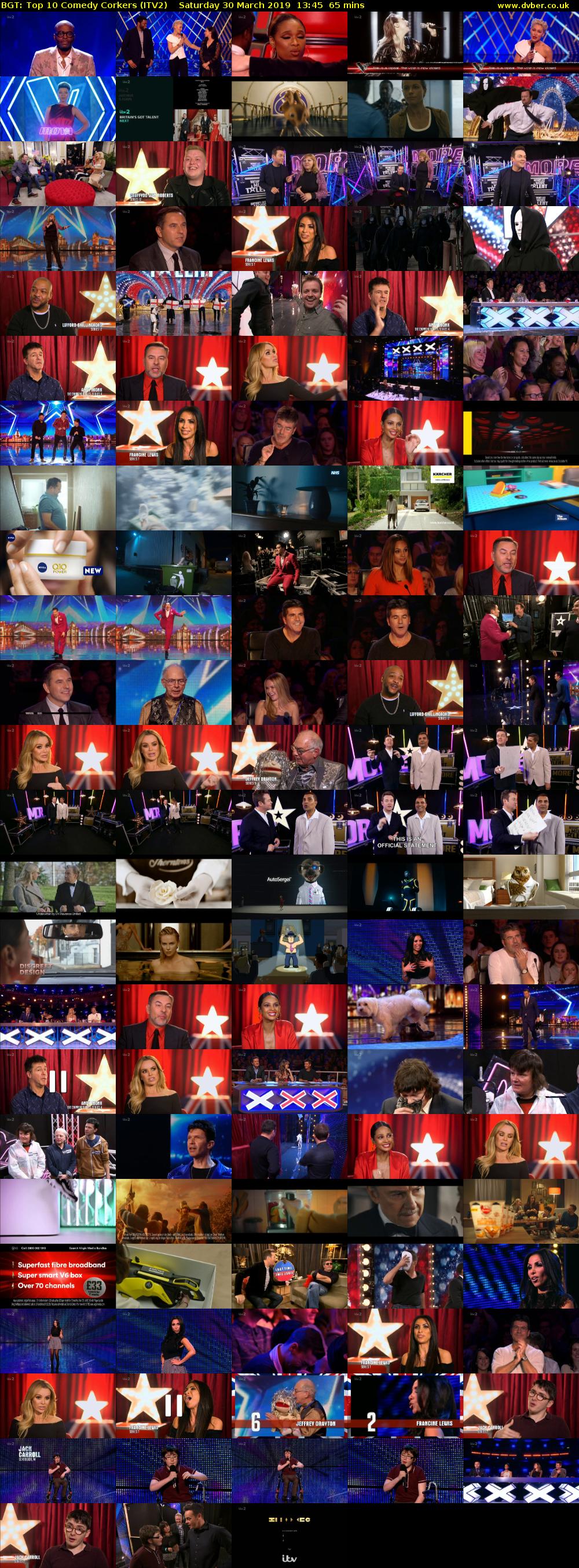 BGT: Top 10 Comedy Corkers (ITV2) Saturday 30 March 2019 13:45 - 14:50
