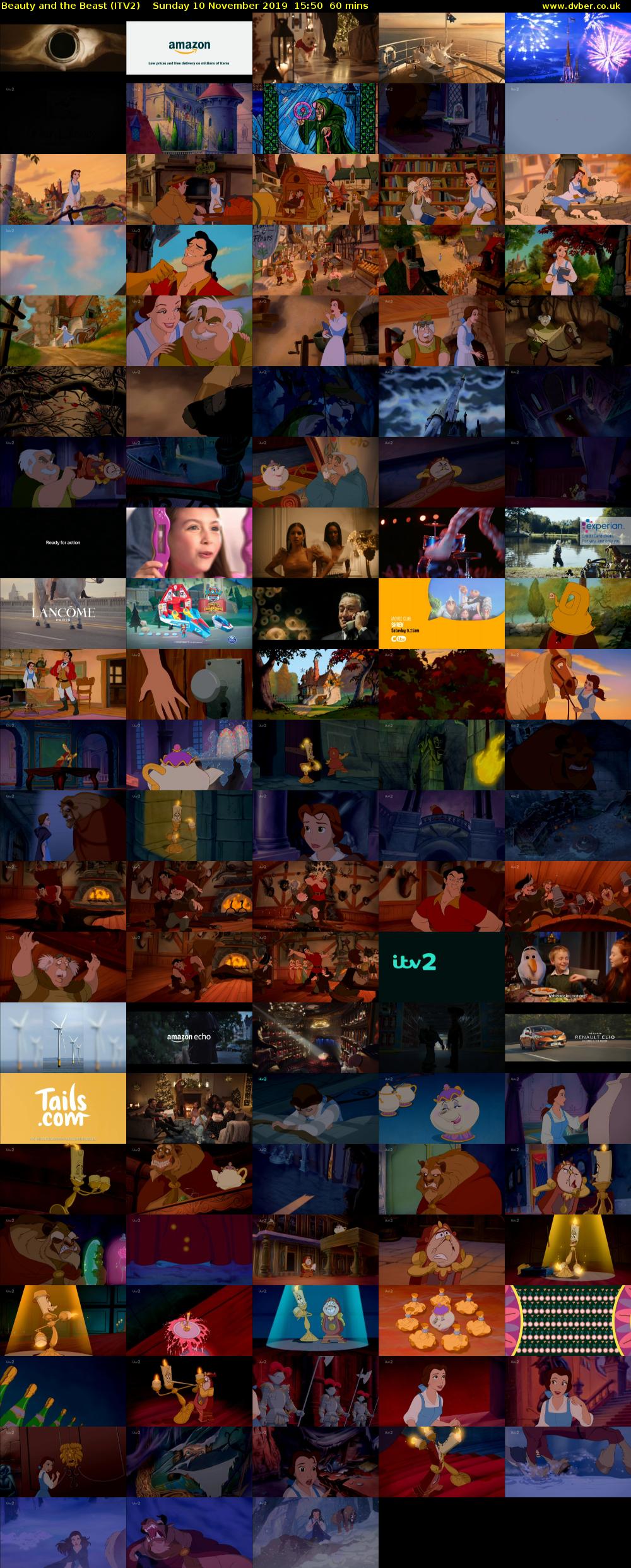 Beauty and the Beast (ITV2) Sunday 10 November 2019 15:50 - 16:50