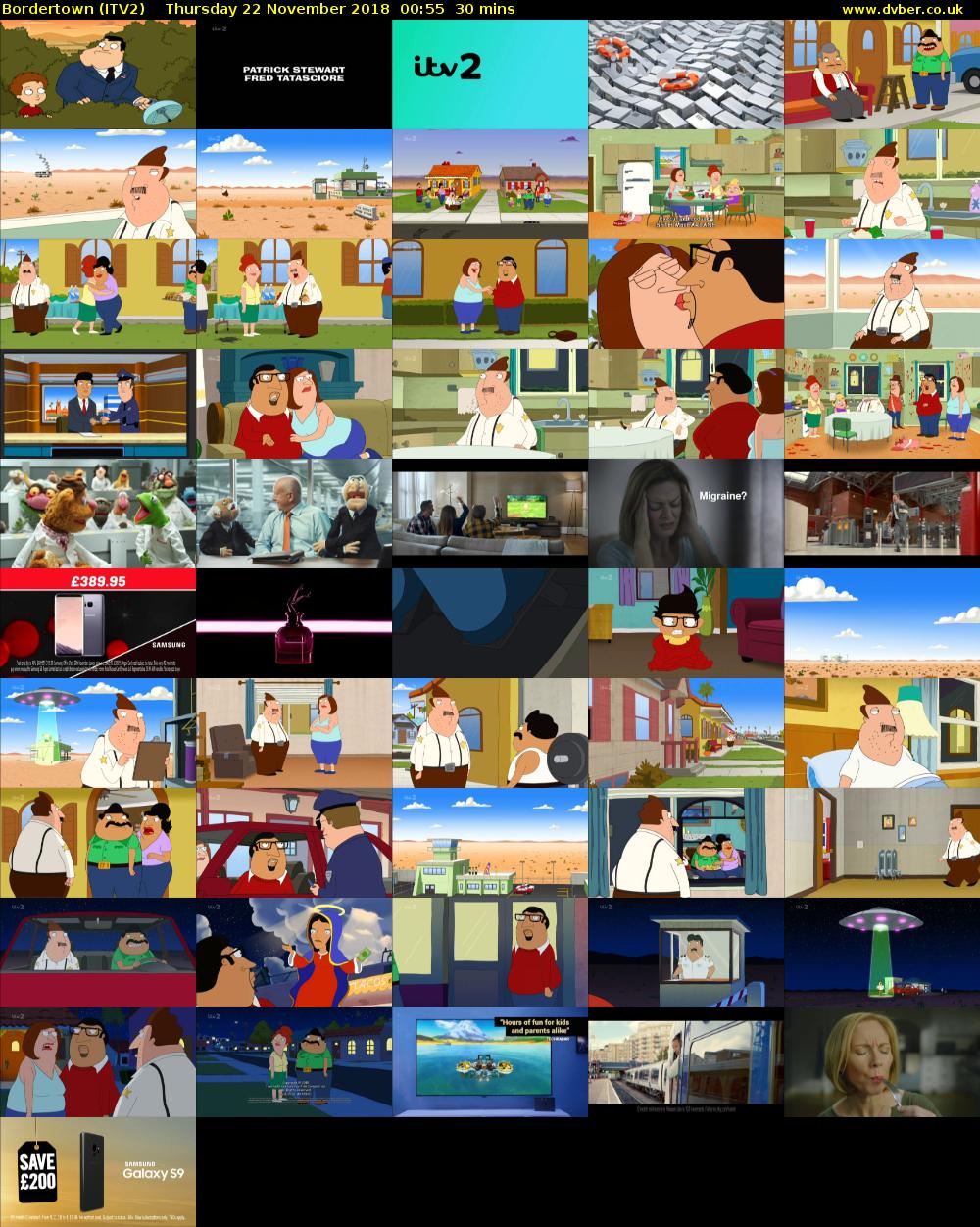 Bordertown (ITV2) Thursday 22 November 2018 00:55 - 01:25