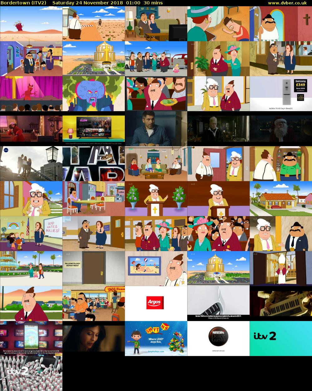 Bordertown (ITV2) Saturday 24 November 2018 01:00 - 01:30