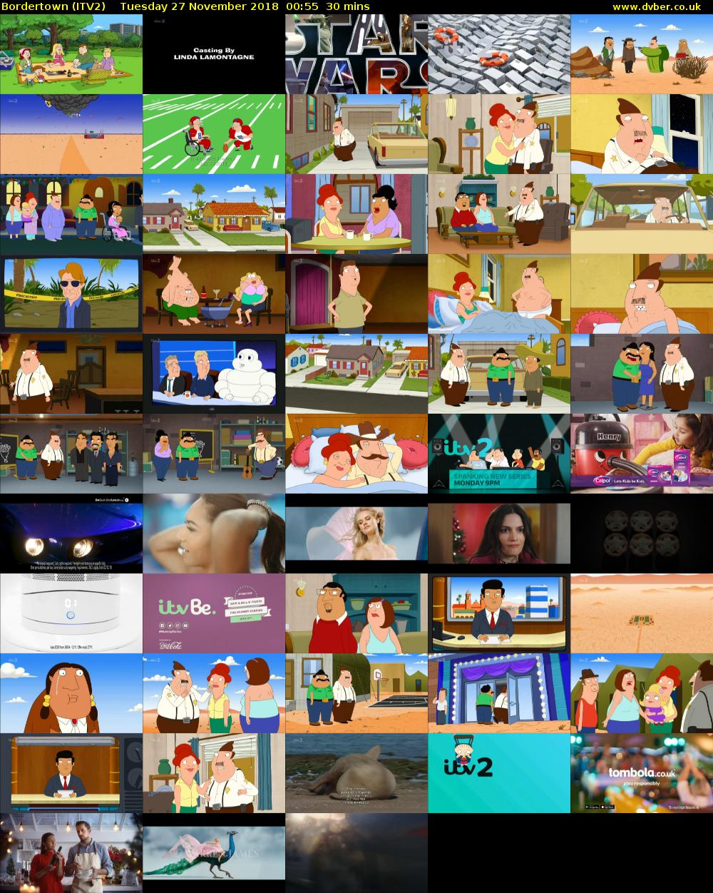 Bordertown (ITV2) Tuesday 27 November 2018 00:55 - 01:25