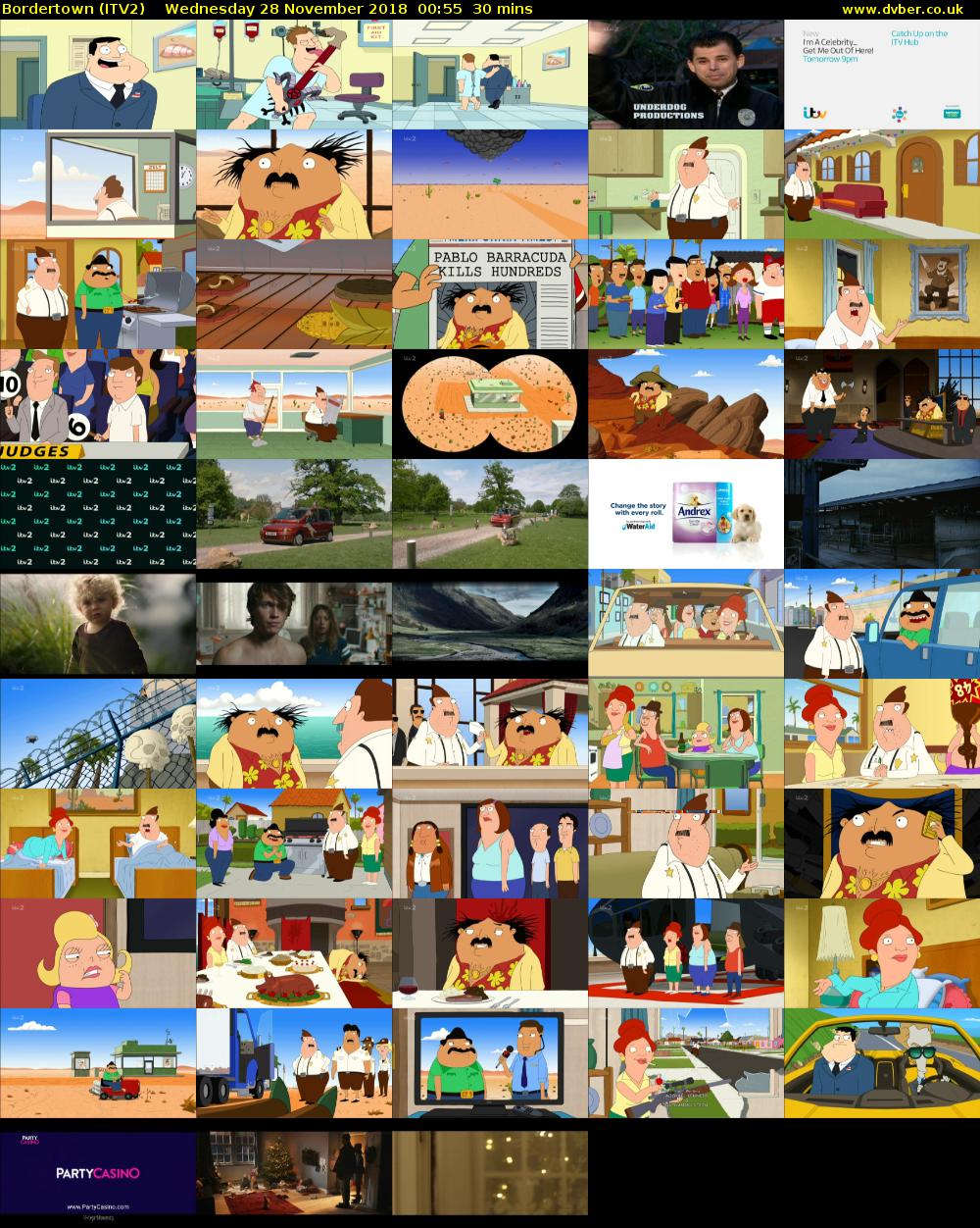 Bordertown (ITV2) Wednesday 28 November 2018 00:55 - 01:25