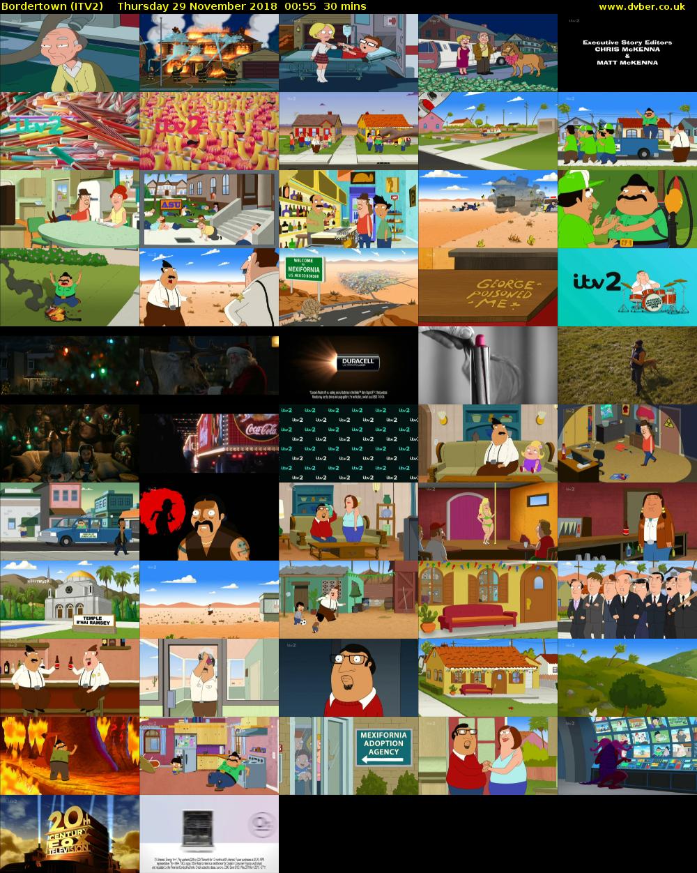 Bordertown (ITV2) Thursday 29 November 2018 00:55 - 01:25